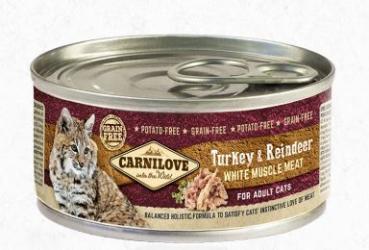 Carnilove Cat FN Dose Adult Turkey, Reindeer 100g (VE=12) - 529018