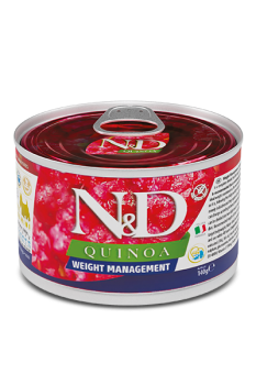 N&D Quinoa canine Weight Management Mini wet food 6x140g