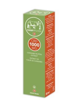 Hanfpfoten Can CBD Öl 1000mg 30 ml Flasche