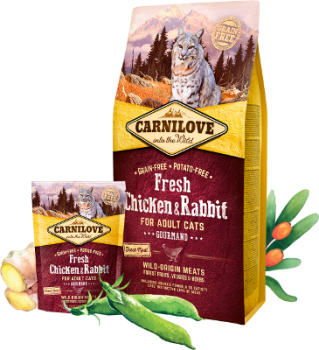 Carnilove Cat TF Adult Fresh Chicken, Rabbit, Gourmand 400g  - 527373