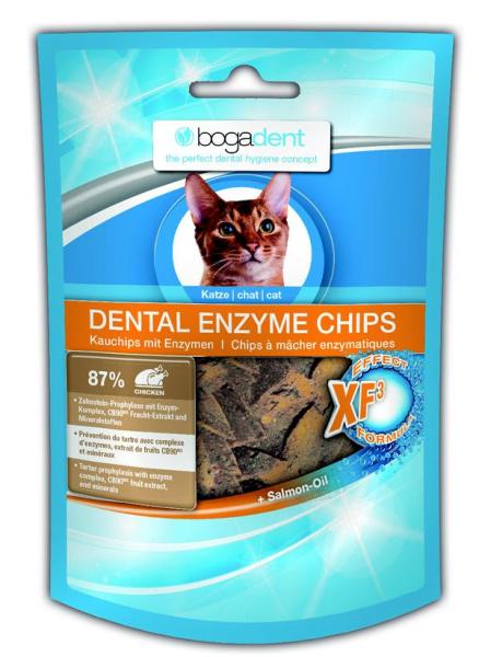 bogadent Dental Enzyme Chips Huhn Katze 50g
