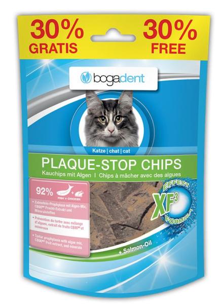 bogadent Plaque Stop Chips Pack Aktion x8 Stk. Fisch Katze 50g + 30%