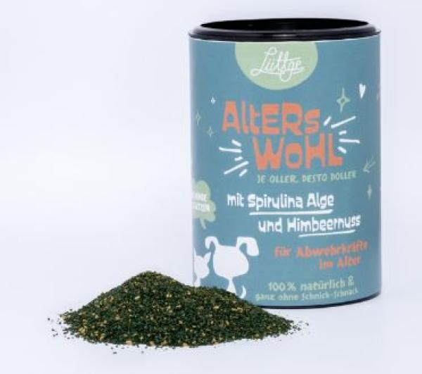 Lüttge Alterswohl Spirulina & Himbeernuss 100g